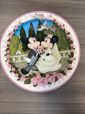 Disney Mickey & Minnie Wedding Plate 3D